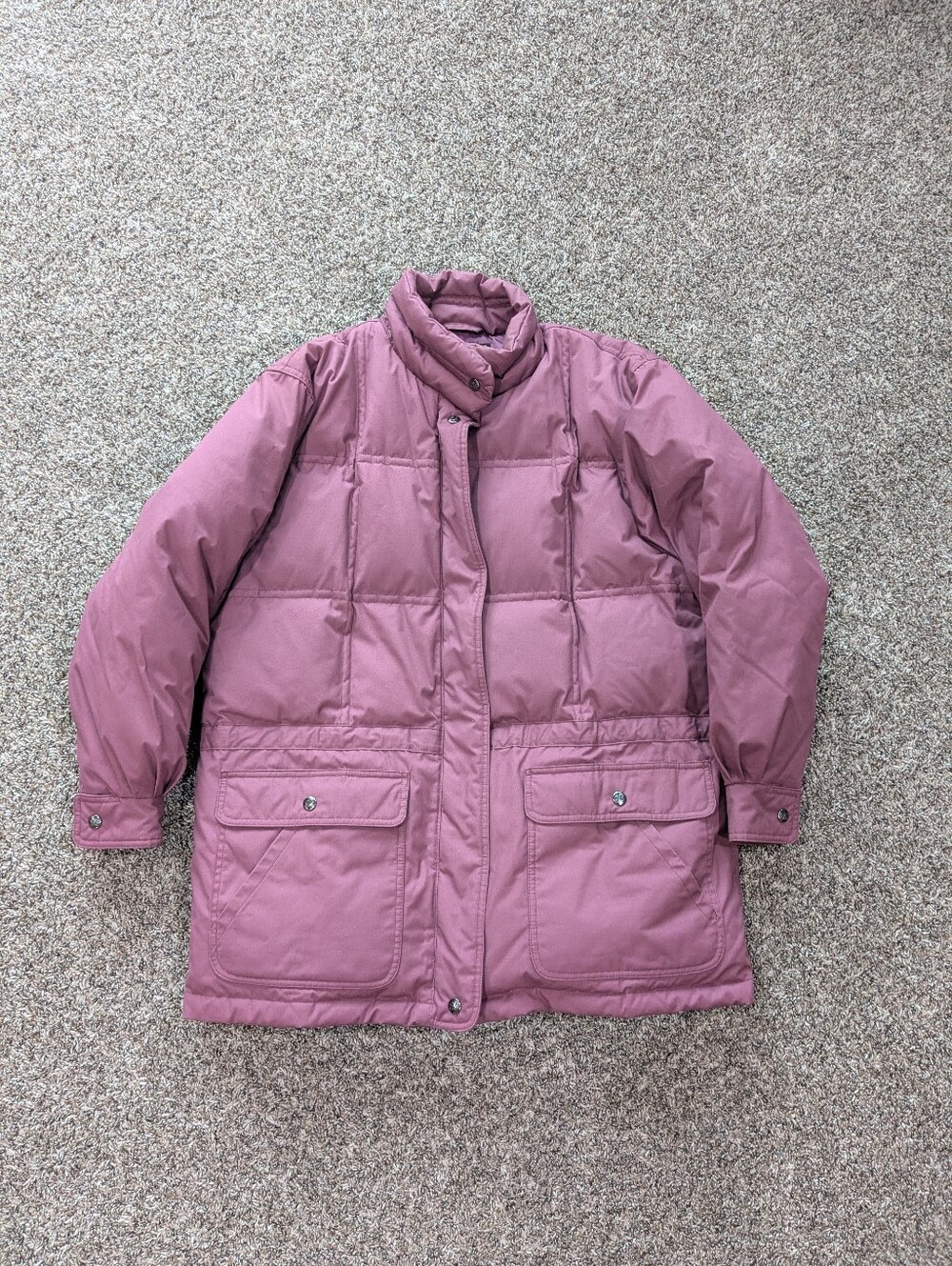 Eddie Bauer Women's Plum Quilted Puffer Jacket Winter Coat Size Large